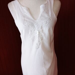 Everly White Sleeveless Dress S